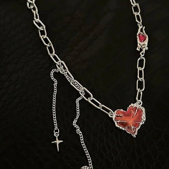 Gothic Heart Necklace - Stainless steel - Picture 2 of 4